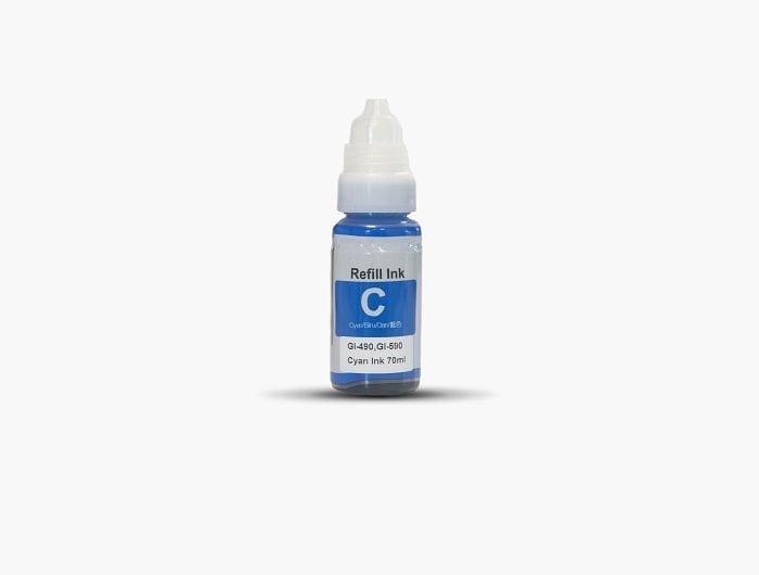 PRINTPEN CANON GI-490C,GI-590C Mavi Mürekkep Kartuş Mürekkep 70ml./Sise